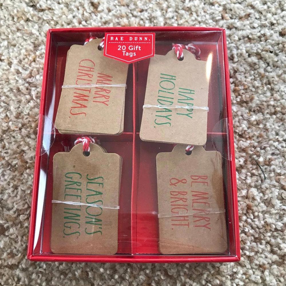 Rae Dunn Christmas 20 Gift Tags